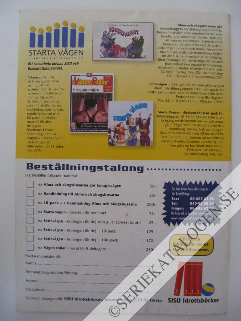 Baksida på Tidningen för dej som gillar schysst idrott! (1997)