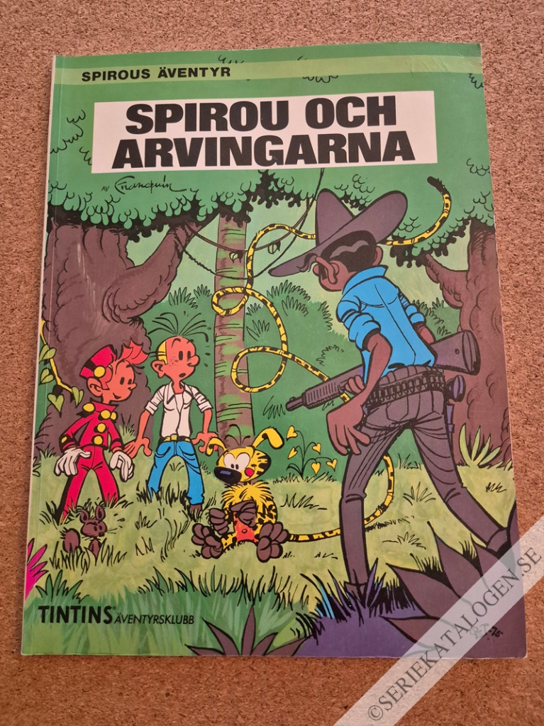 Framsida på Tintins äventyrsklubb Spirou och arvingarna (1986)