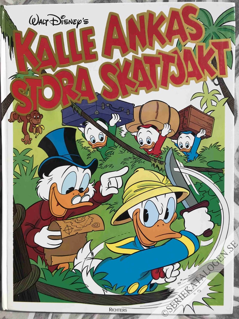 Framsida på Jag-böckerna Kalle Ankas stora skattjakt (1990)