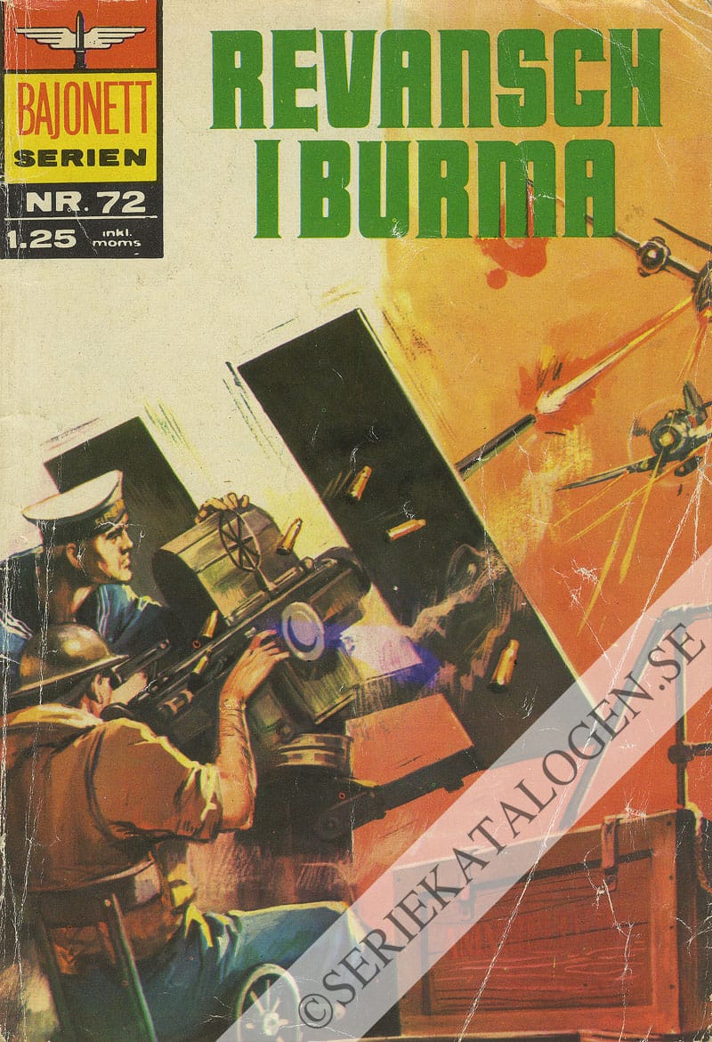 Framsida på Bajonettserien Revansch i Burma (1970)