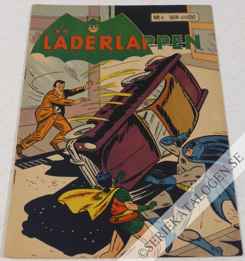 Framsida på Läderlappen och Robin #6 (1958)