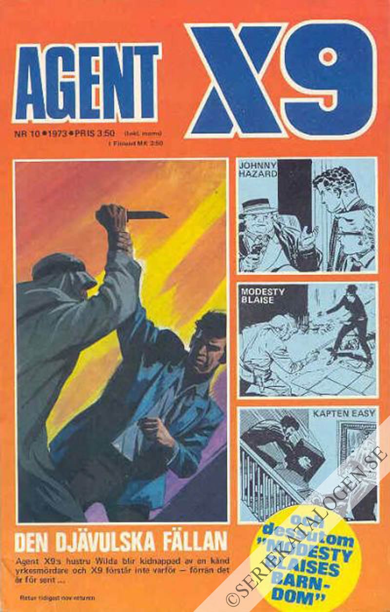 Framsida på Agent X9 #10 (1973)