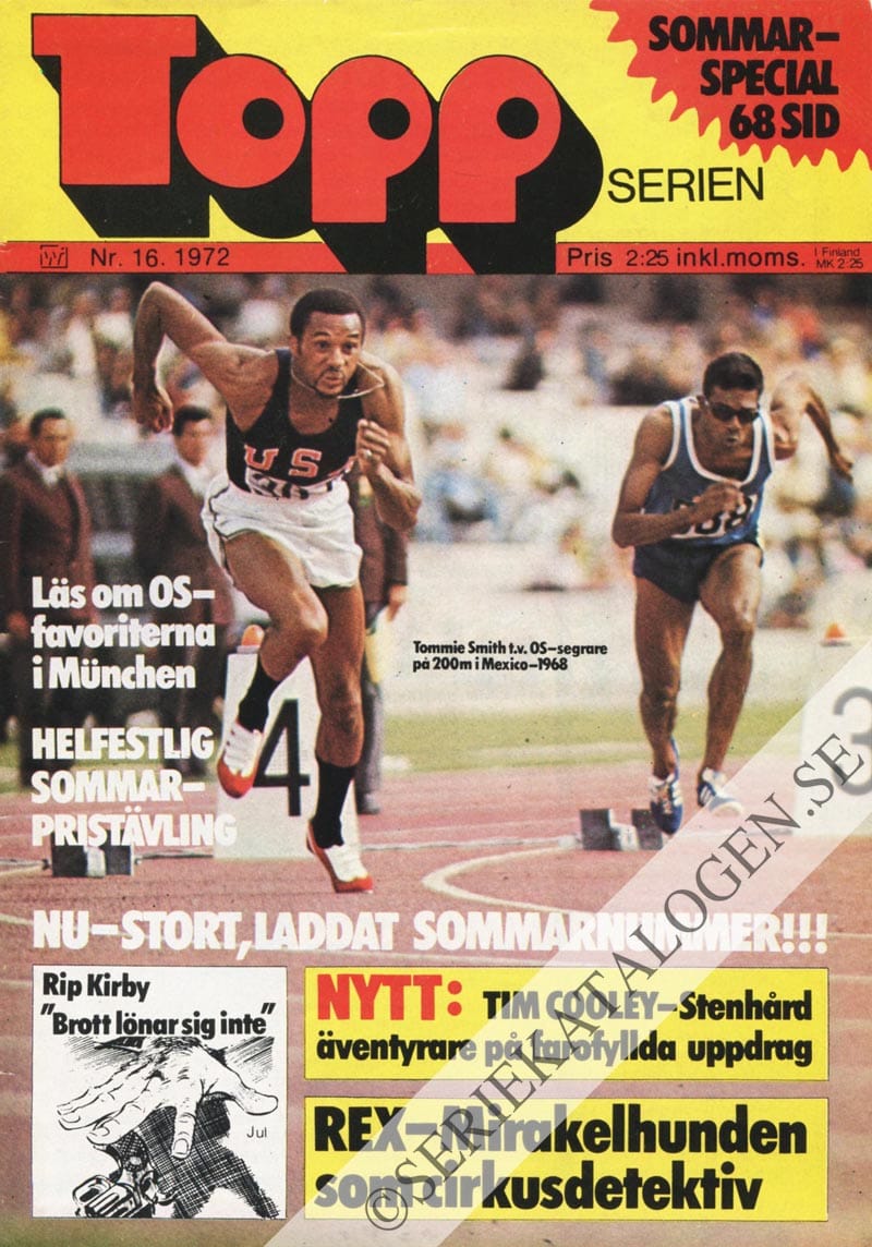 Framsida på Toppserien #16 (1972)