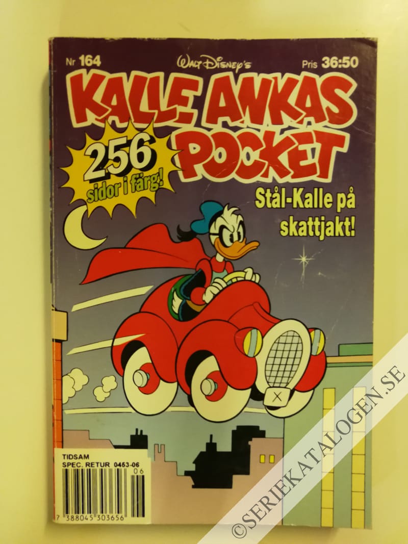 Framsida på Kalle Ankas pocket #164 - Stål-Kalle på skattjakt! (1993)