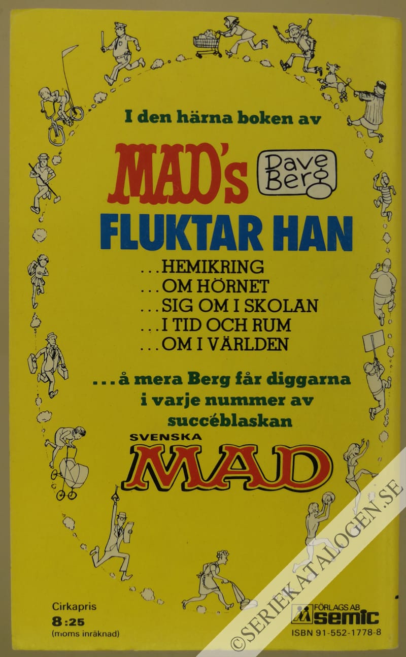 Baksida på MAD's Dave Berg fluktar omkring sig (1979)