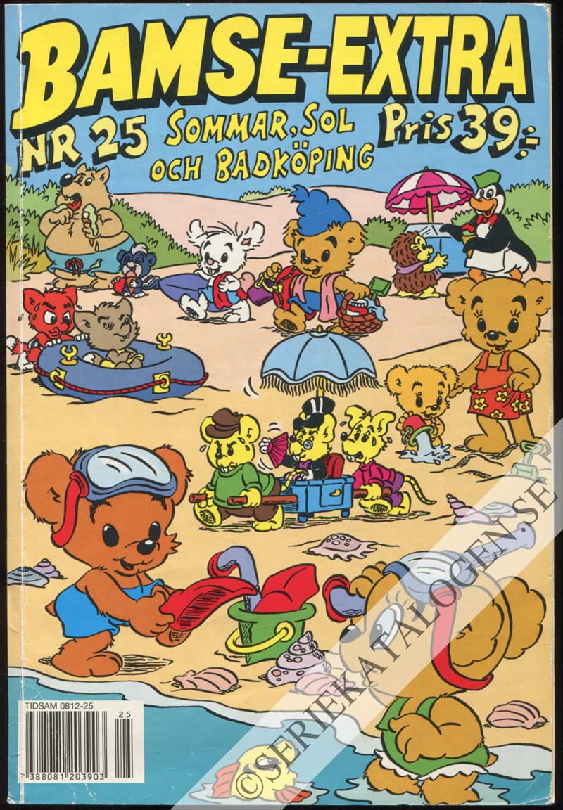 Framsida på Bamse-extra Sommar, sol och Badköping (2003)