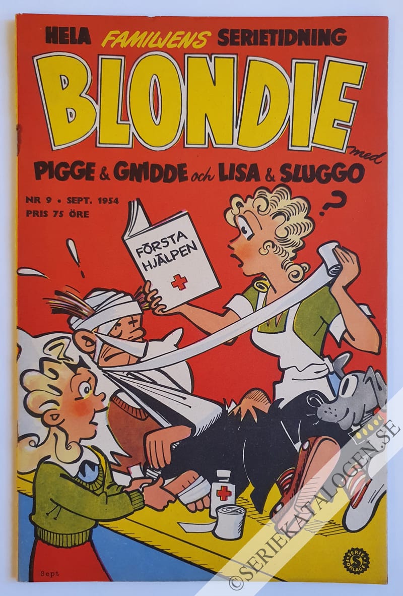 Framsida på Blondie #9 (1954)