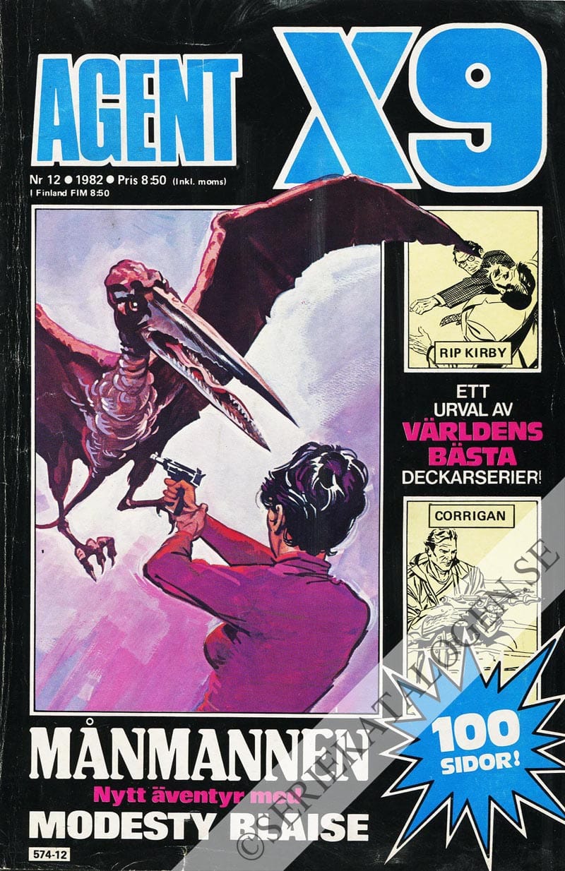 Framsida på Agent X9 #12 (1982)