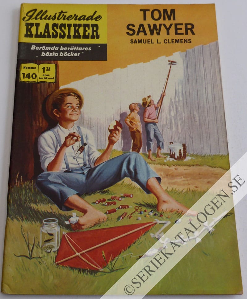 Framsida på Illustrerade Klassiker #140 - Tom Sawyer (1961)