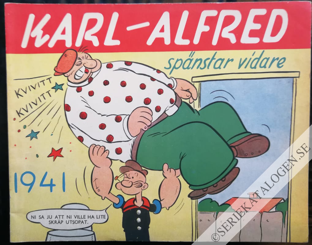 Framsida på Karl Alfred - bragder och äventyr Spänstar vidare (1941)