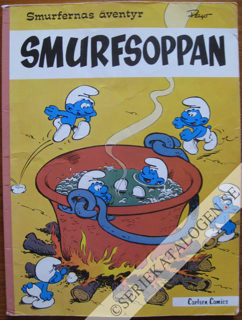 Framsida på Smurfernas äventyr Smurfsoppan (1979)
