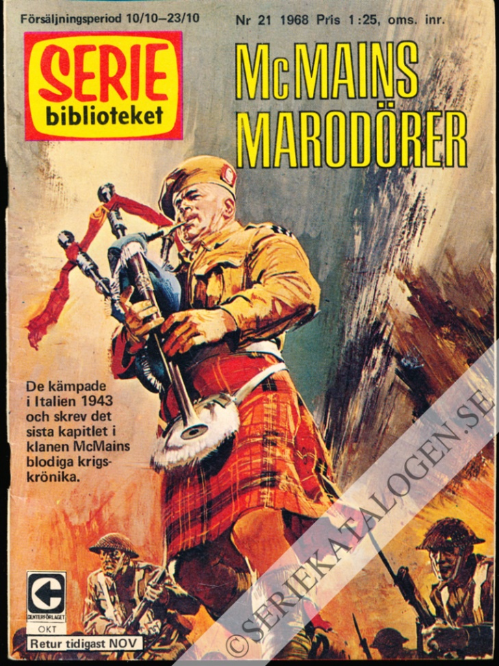 Framsida på Seriebiblioteket #21 - McMains marodörer (1968)