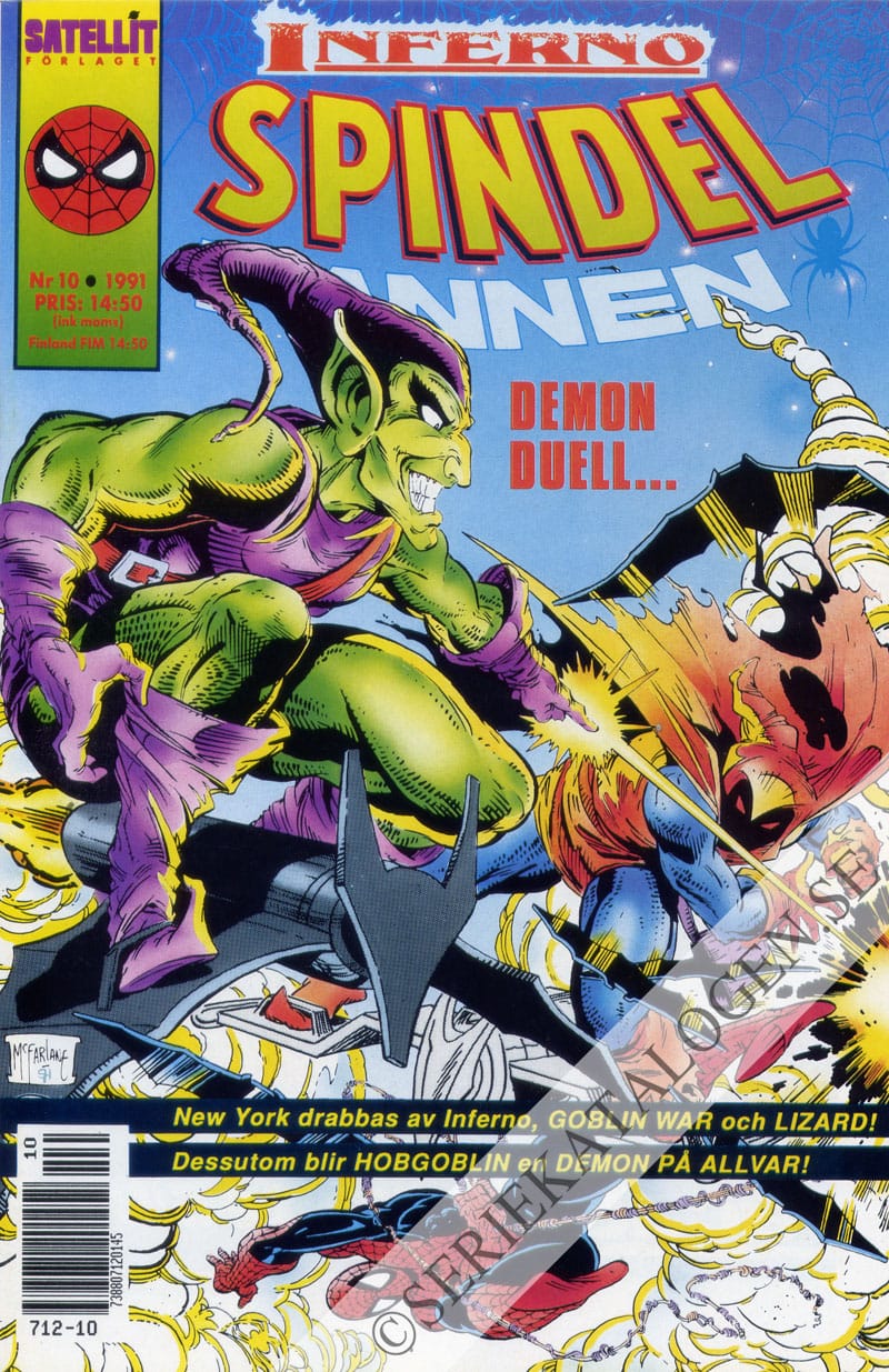 Framsida på Spindelmannen #10 (1991)