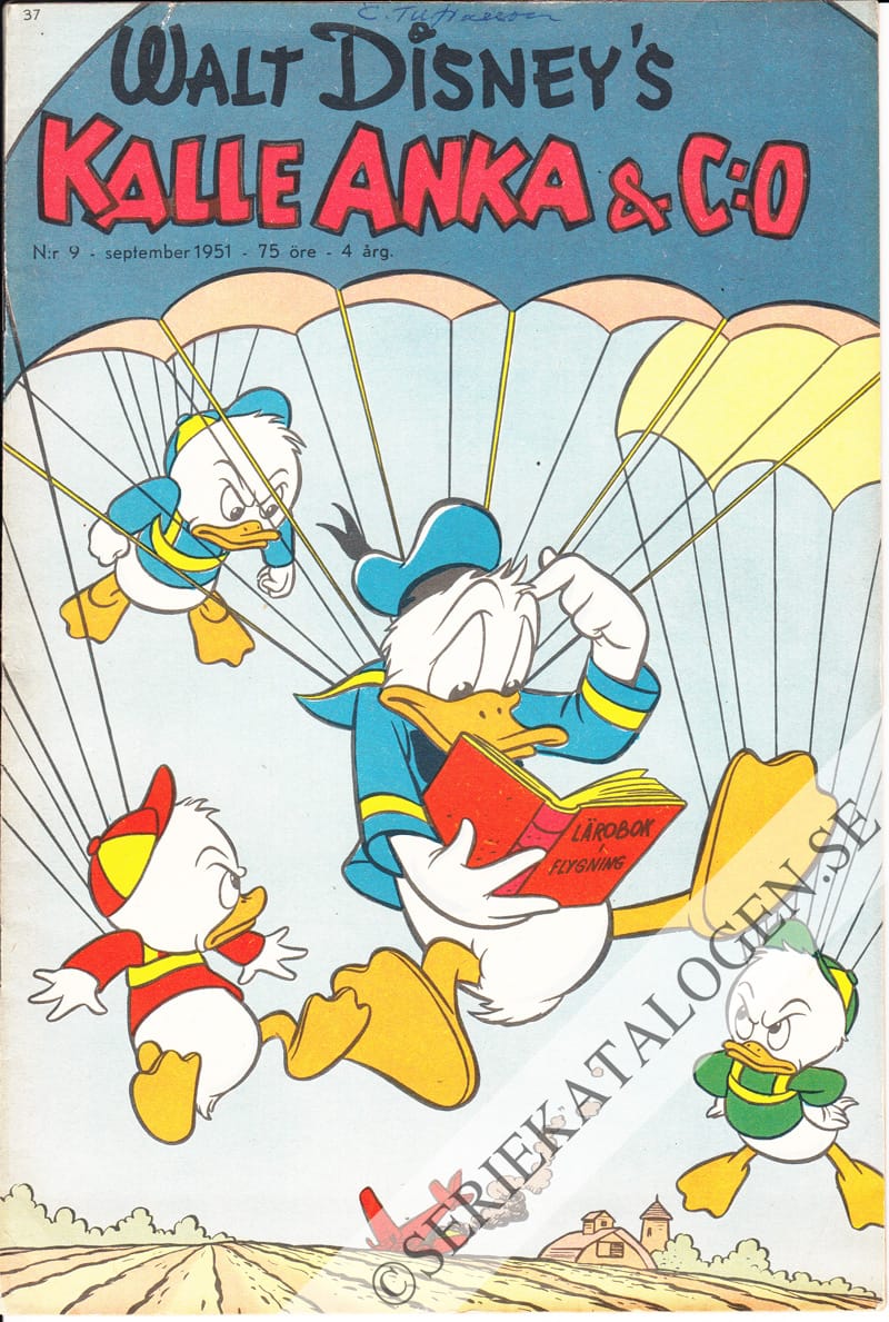 Framsida på Kalle Anka & C:o #9 (1951)