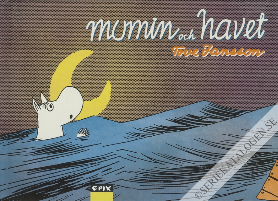 Framsida på Mumin i färg Mumin och havet (2022)