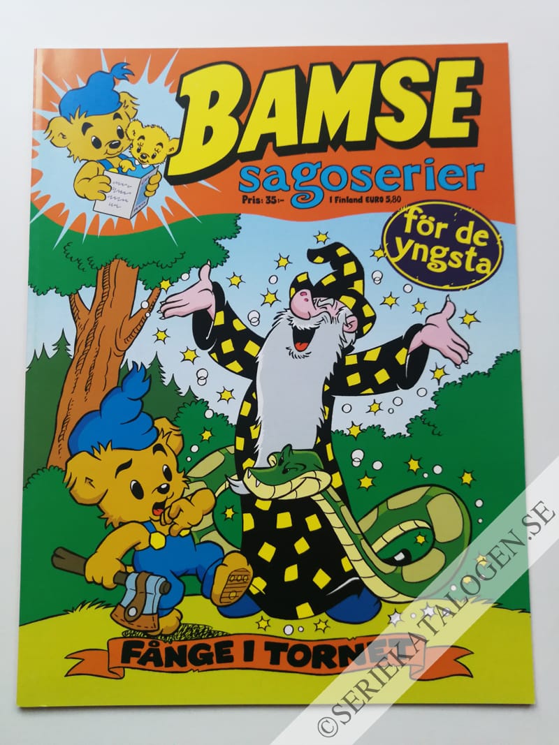 Framsida på Bamse sagoserier Fånge i tornet (2016)