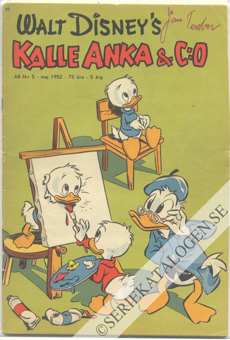 Framsida på Kalle Anka & C:o #5 (1952)