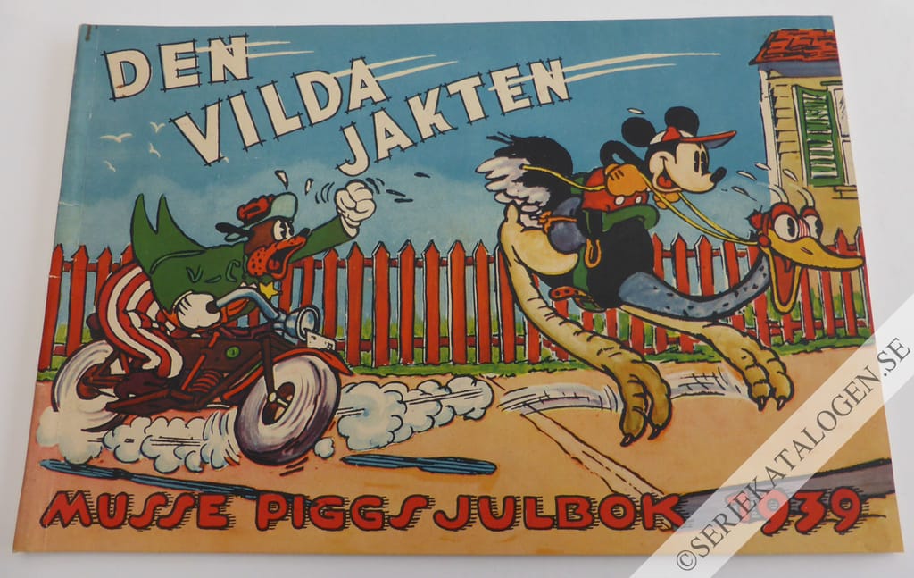 Framsida på Musse Piggs julbok Den vilda jakten (1939)