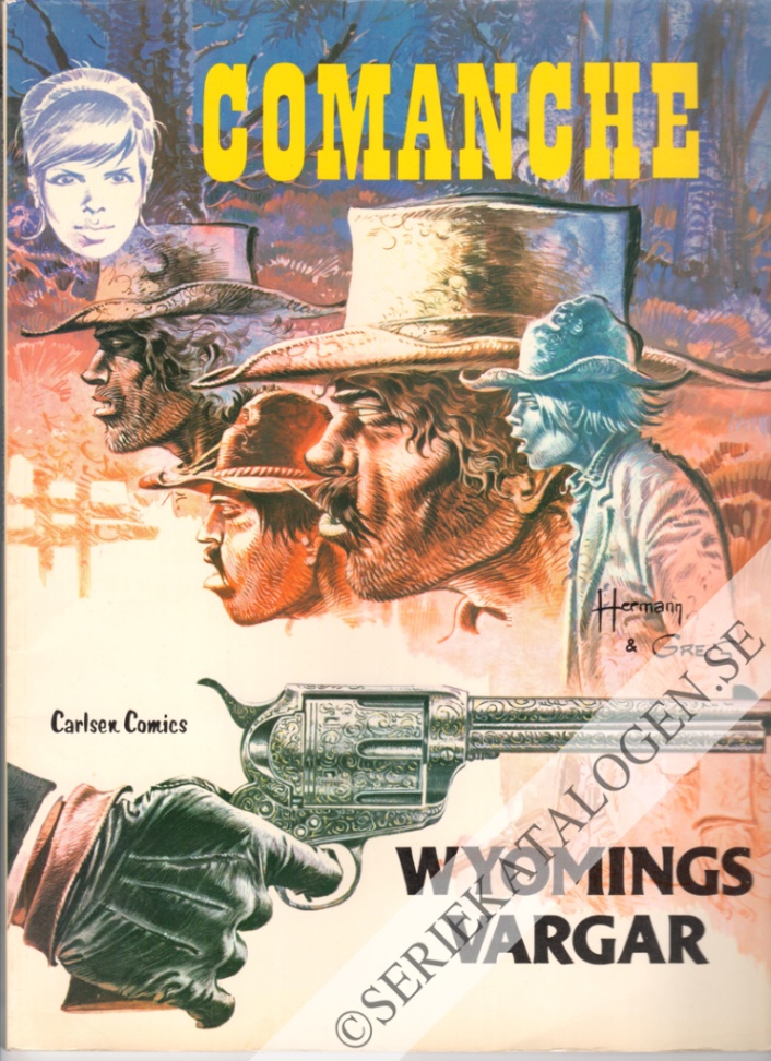 Framsida på Comanches äventyr Wyomings vargar (1981)