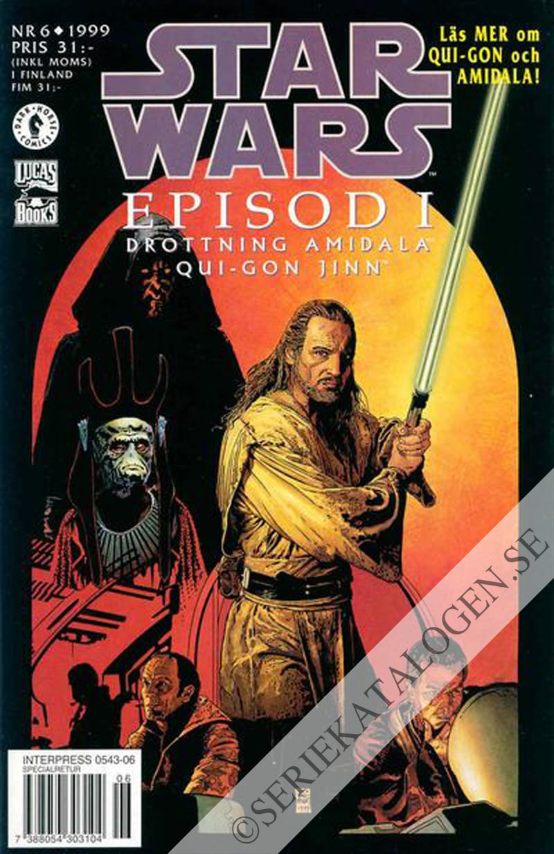 Framsida på Star Wars Episod I - Drottning Amidala - Qui-Gon Jinn (1999)
