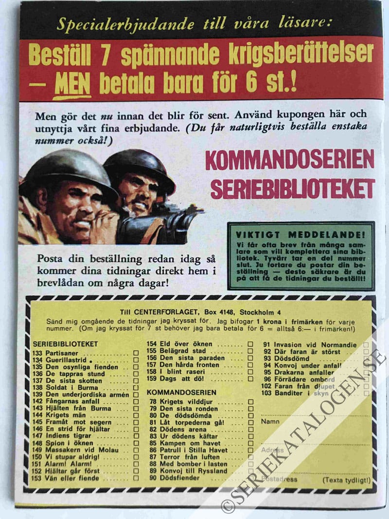 Baksida på Den sista bluffen (1967)