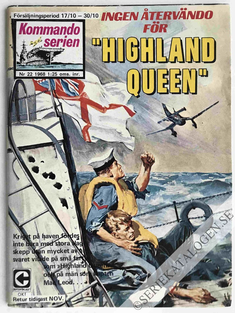 Framsida på Kommandoserien #22 - Highland Queen (1968)