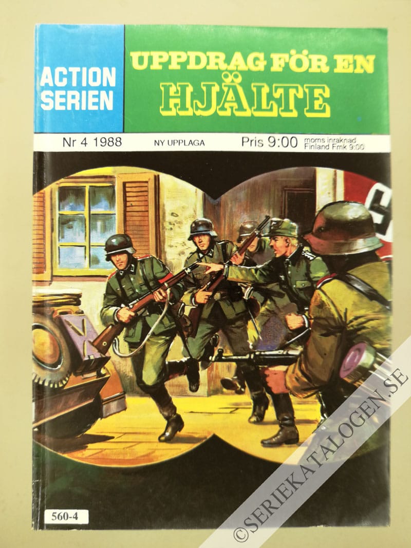 Framsida på Actionserien #4 - Uppdrag för en hjälte (1988)