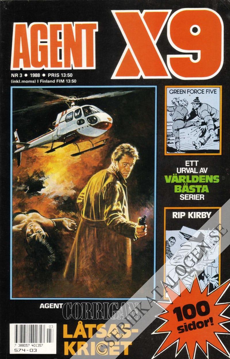 Framsida på Agent X9 #3 (1988)