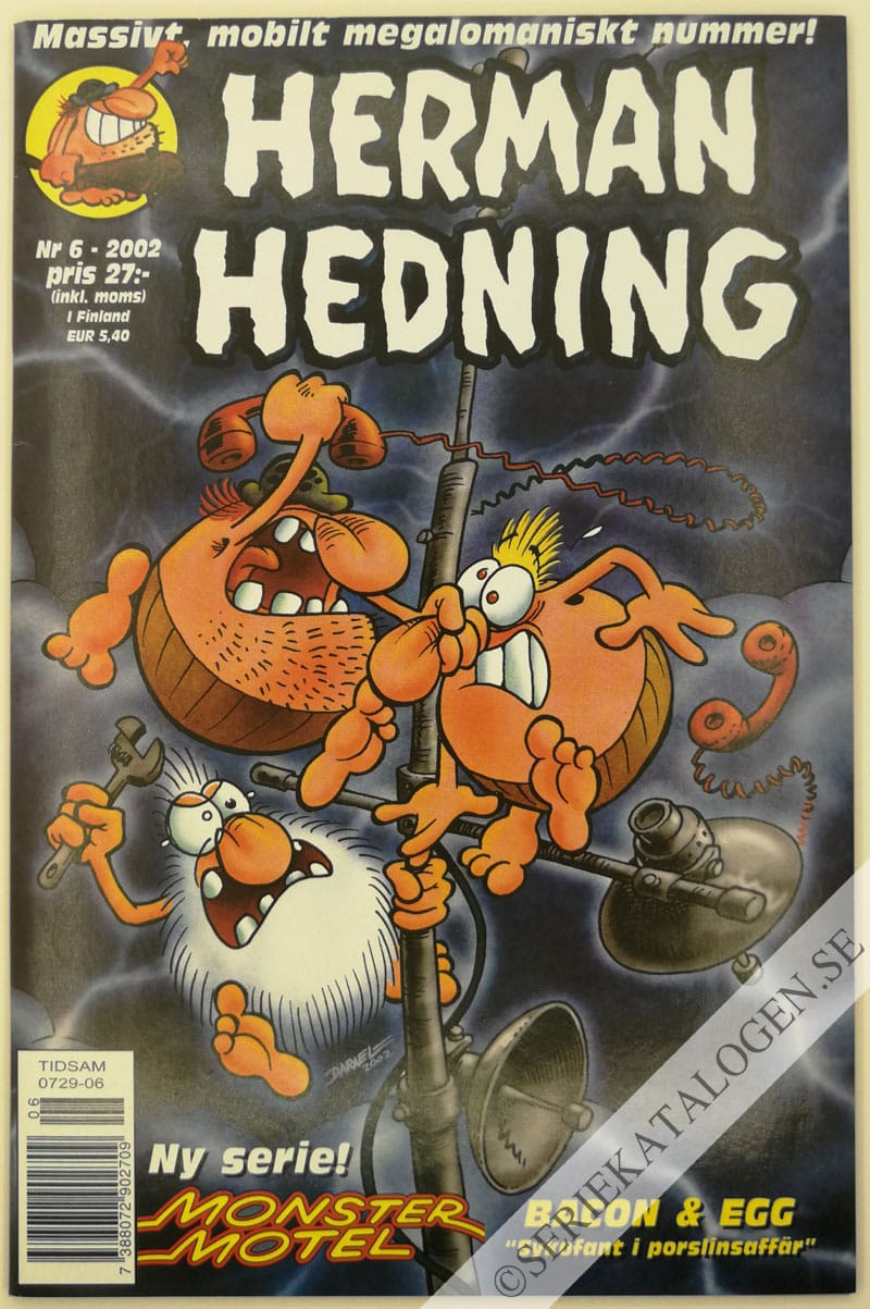 Framsida på Herman Hedning #6 (2002)