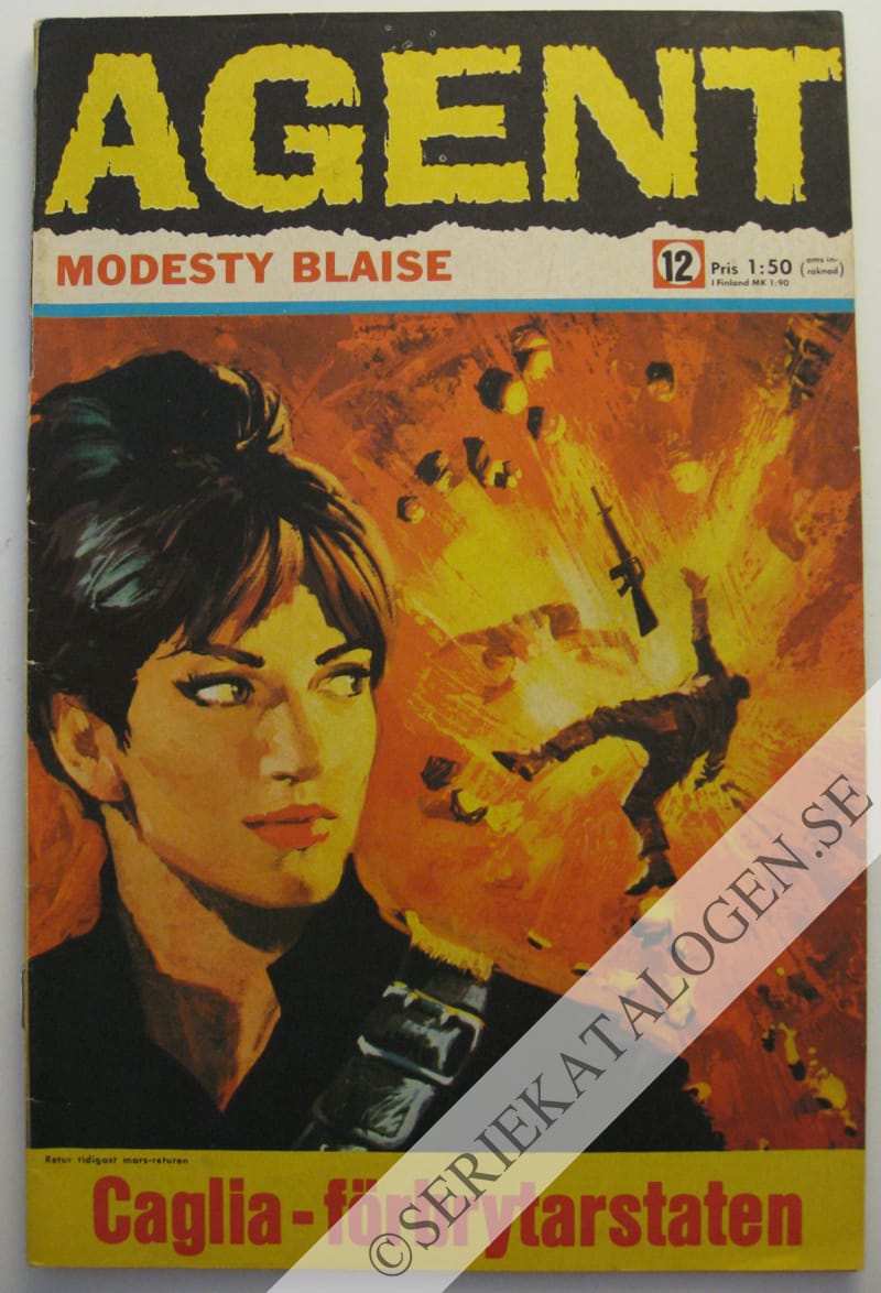 Framsida på Agent Modesty Blaise #12 (1969)