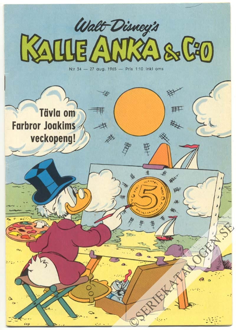 Framsida på Kalle Anka & C:o #34 (1965)