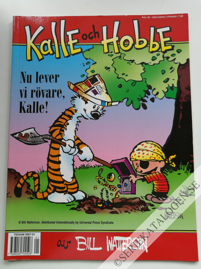 Framsida på Kalle och Hobbe Nu lever vi rövare, Kalle! (2002)