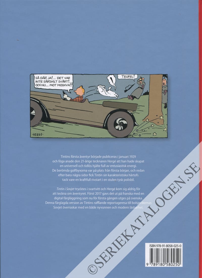 Baksida på Tintin i Sovjet (2022)
