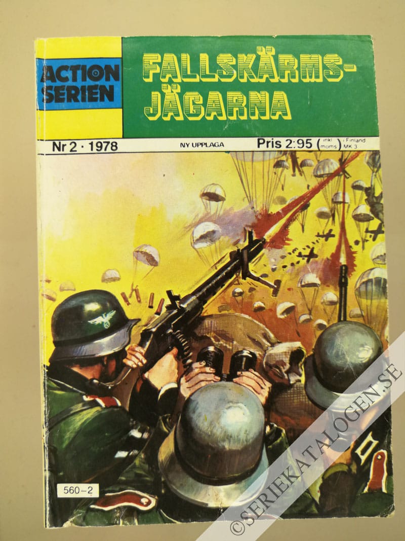 Framsida på Actionserien Fallskärmsjägarna (1978)