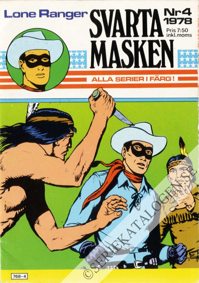 Framsida på Lone Ranger Svarta Masken #4 (1978)