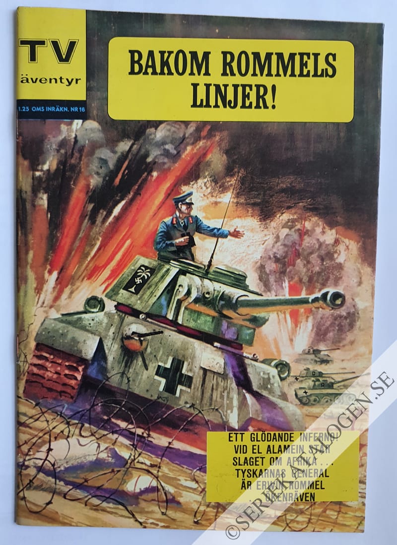 Framsida på TV-äventyr Bakom Rommels linjer! (1963)