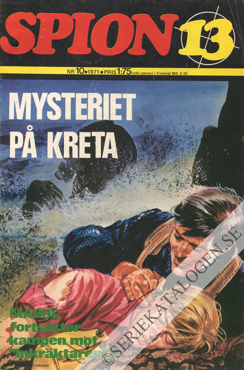 Framsida på Spion 13 #10 - Mysteriet på Kreta (1971)