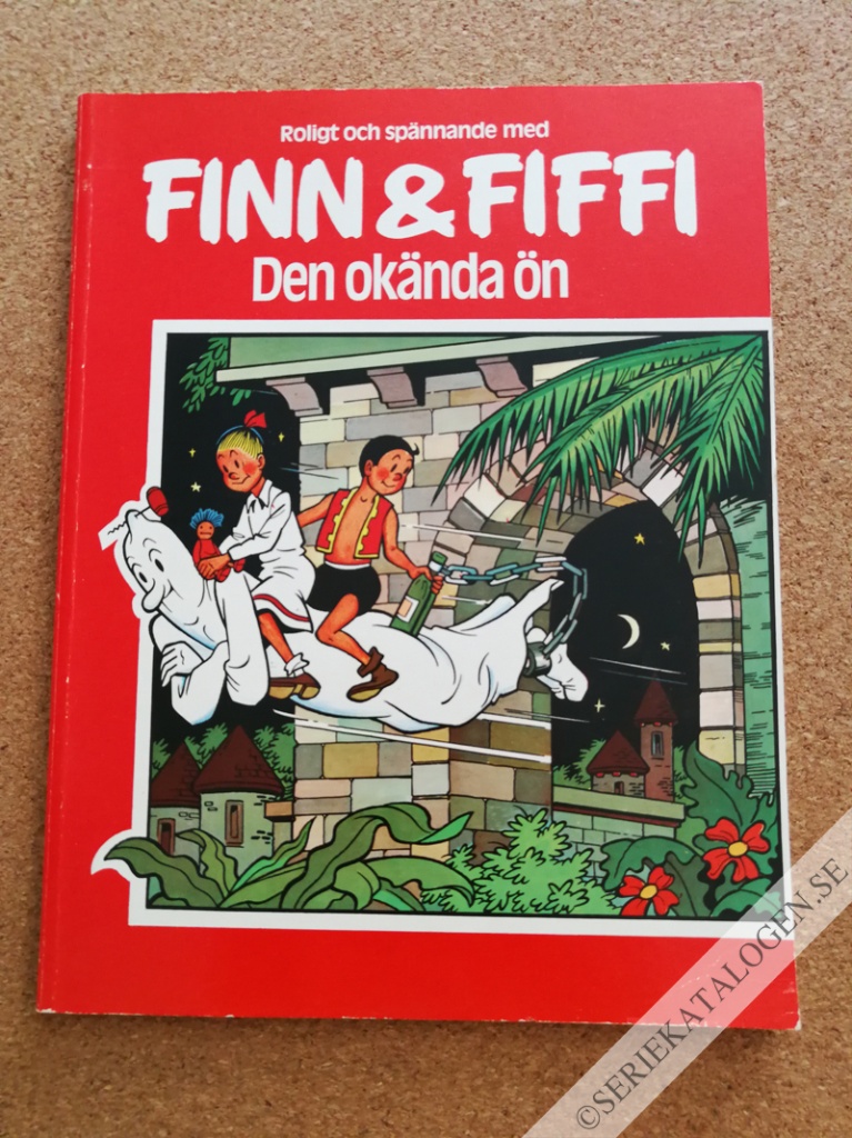 Framsida på Finn & Fiffi Den okända ön (19??)
