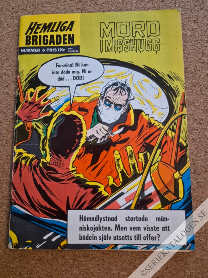 Framsida på Hemliga brigaden Mord i misshugg (1965)