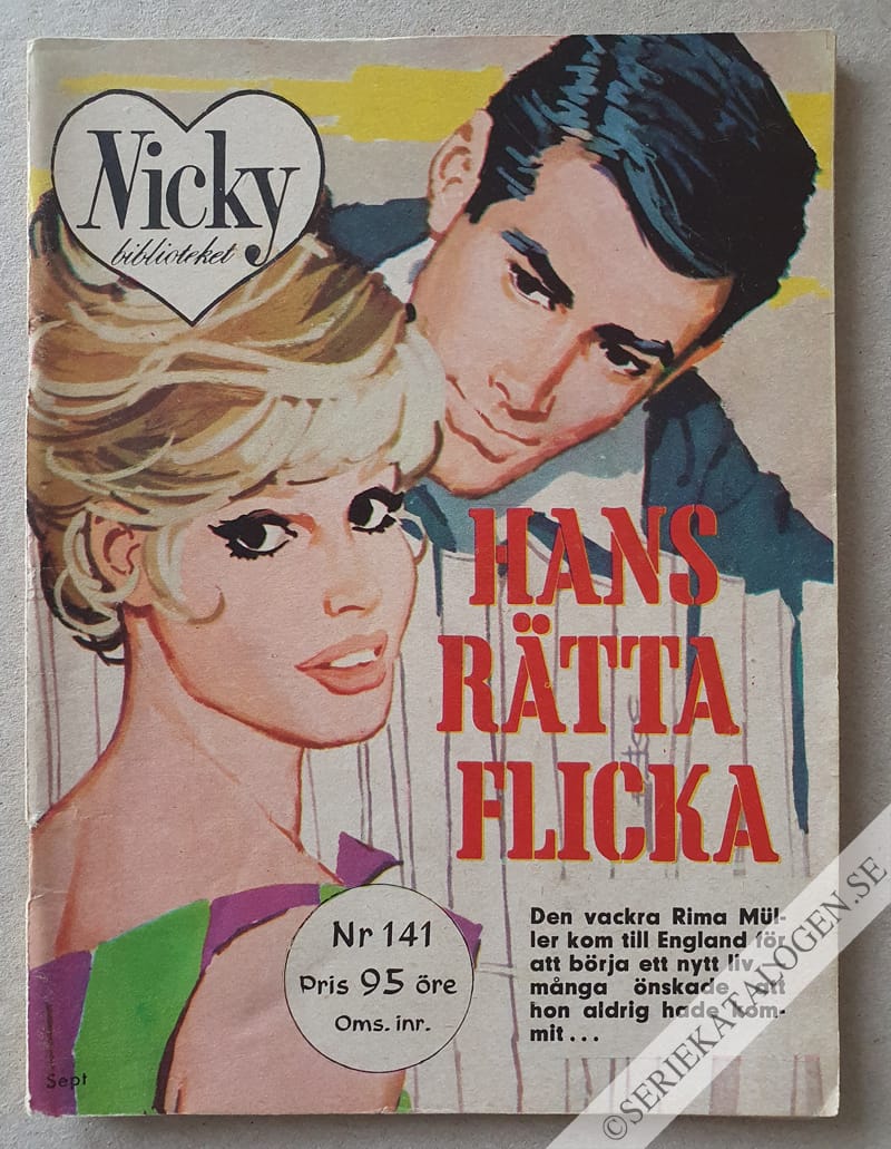 Framsida på Nicky-biblioteket Hans rätta flicka (1964)
