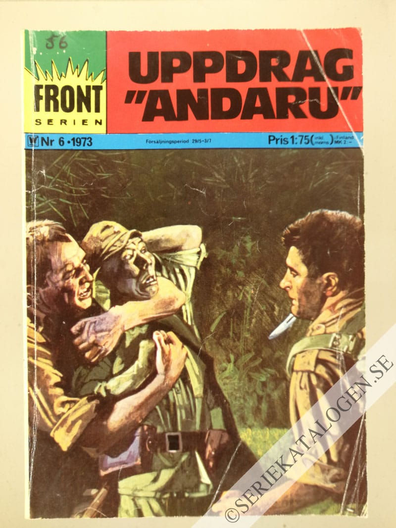 Framsida på Frontserien #6 - Uppdrag "Andaru" (1973)