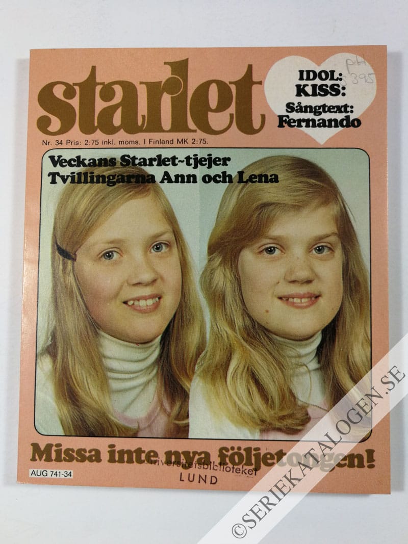 Framsida på Starlet #34 (1976)