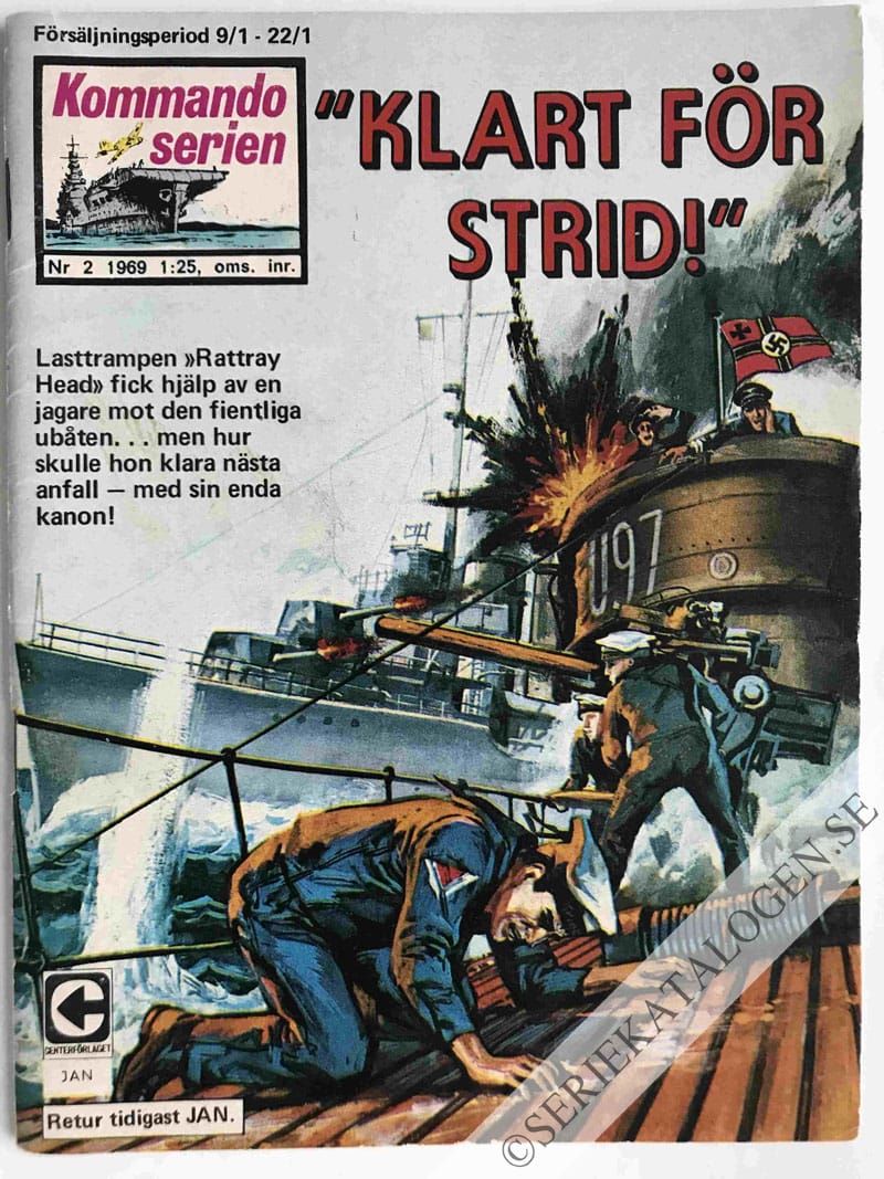 Framsida på Kommandoserien #2 - Klart för strid! (1969)