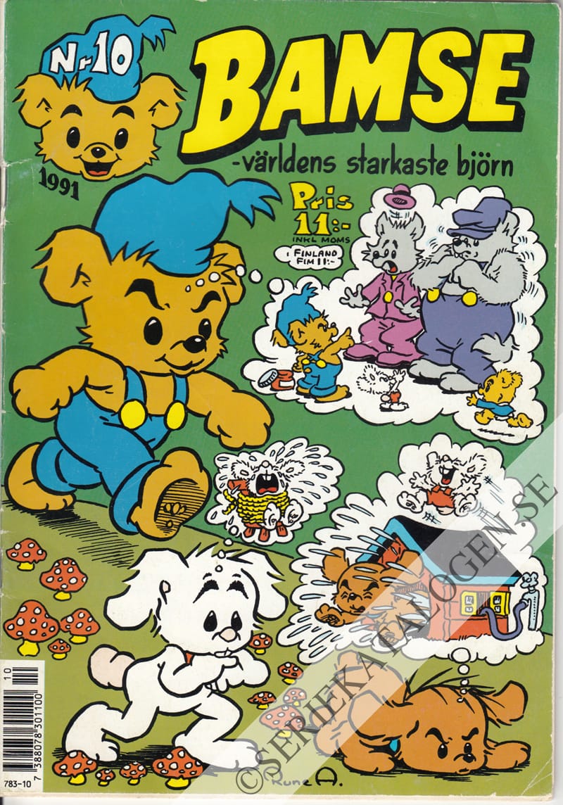 Framsida på Bamse #10 (1991)