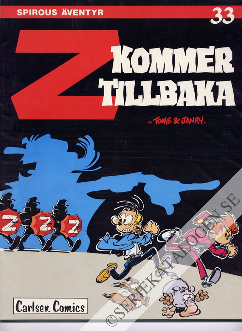 Framsida på Spirous äventyr Z kommer tillbaka (1987)