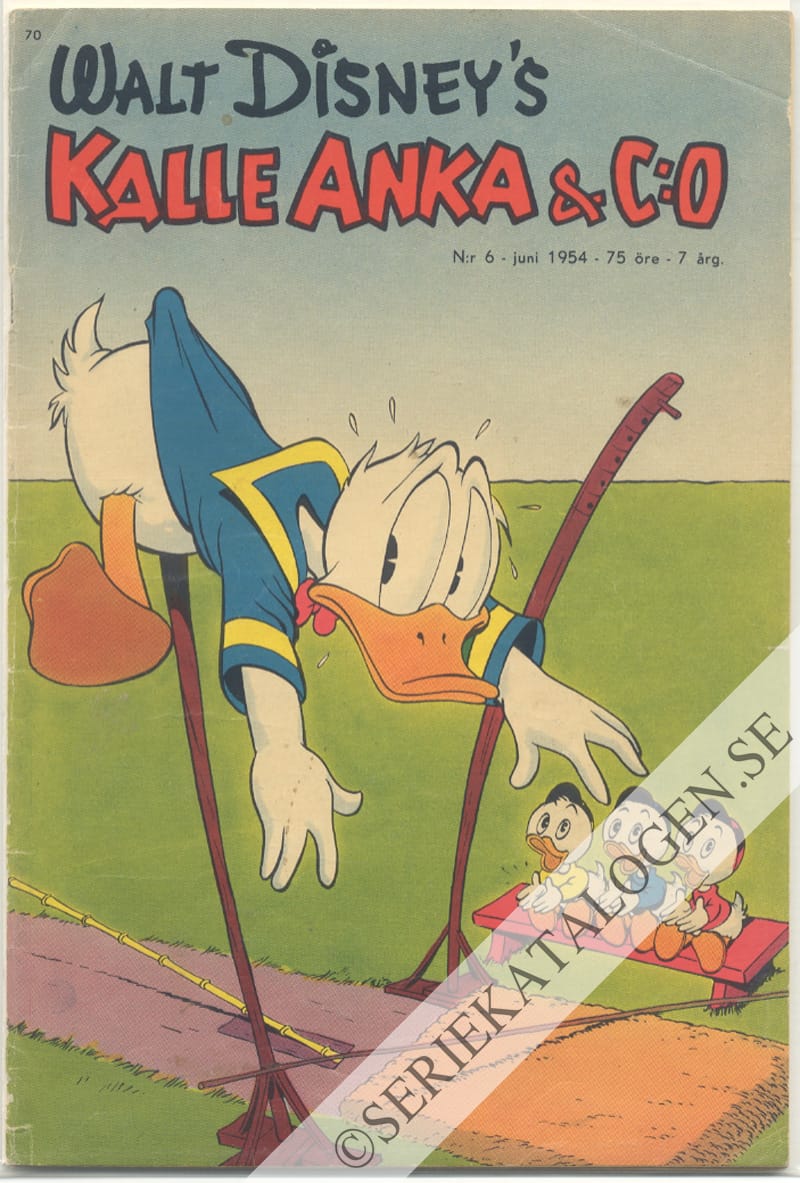 Framsida på Kalle Anka & C:o #6 (1954)
