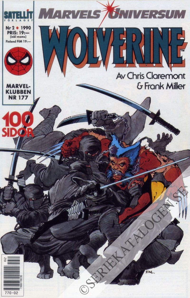 Framsida på Marvels universum Wolverine (1990)