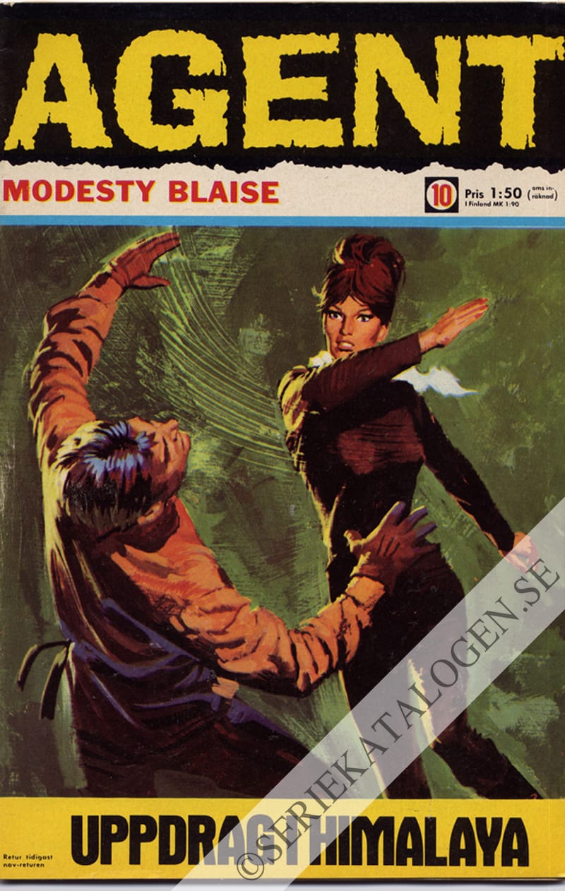 Framsida på Agent Modesty Blaise #10 (1968)