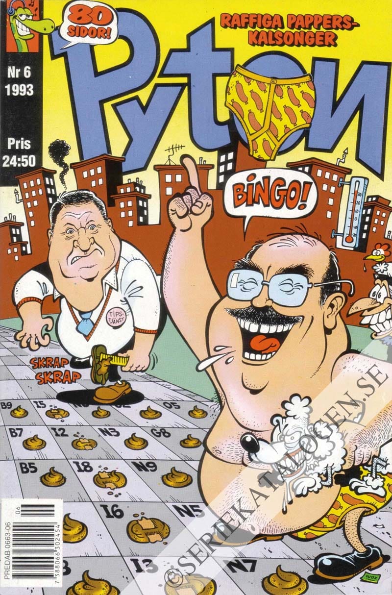 Framsida på Pyton #6 (1993)
