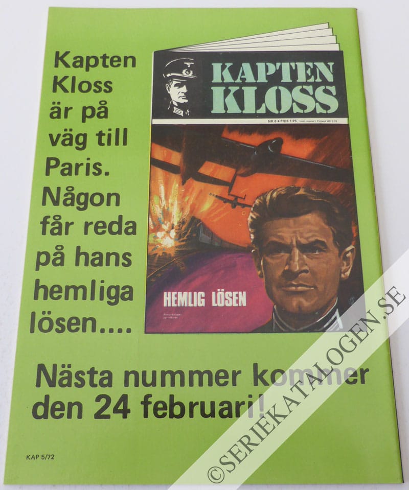 Baksida på Top secret (1972)